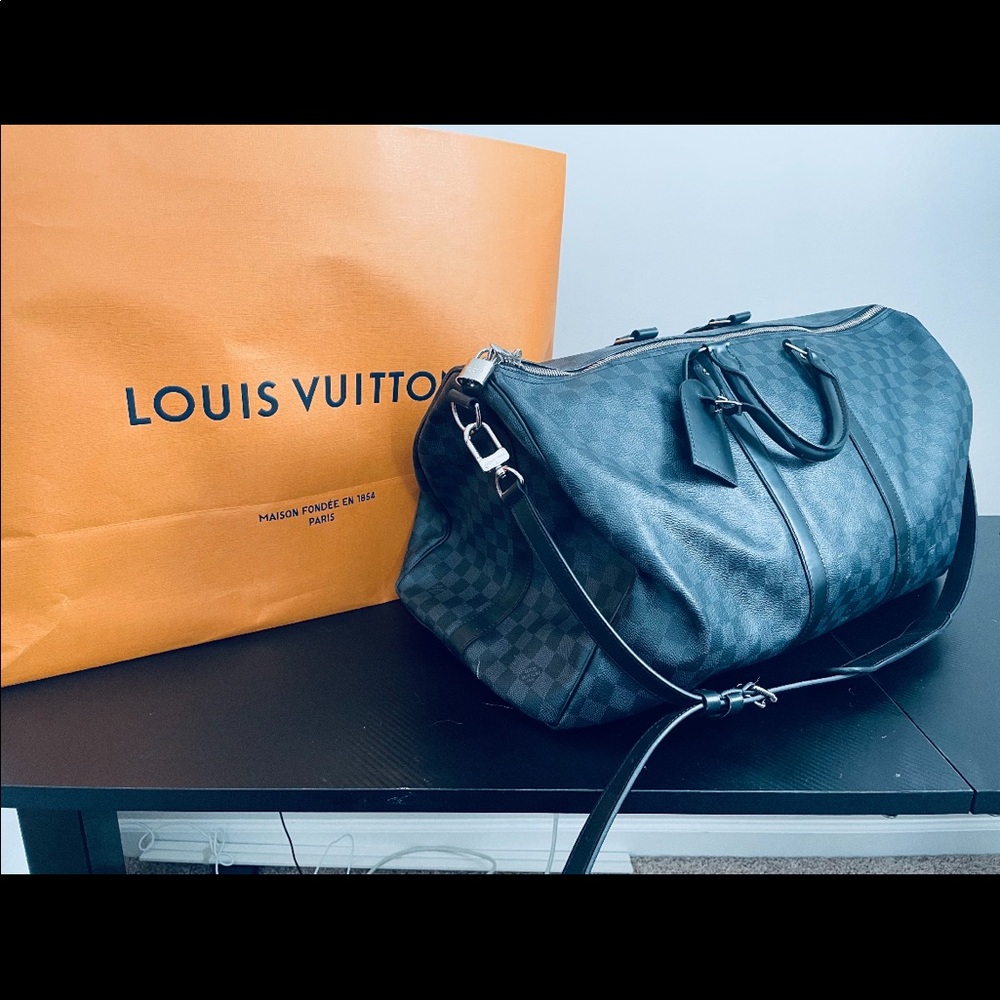 Black Louis Vuitton Duffel Bag